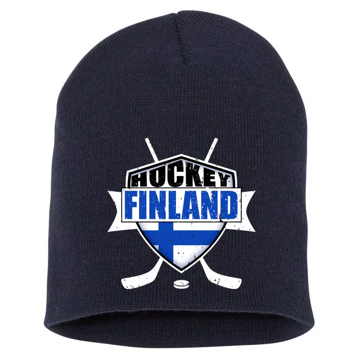 Finland Hockey Team Shield Short Acrylic Beanie