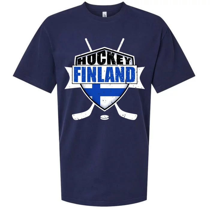 Finland Hockey Team Shield Sueded Cloud Jersey T-Shirt