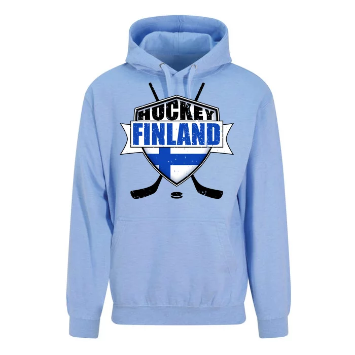 Finland Hockey Team Shield Unisex Surf Hoodie