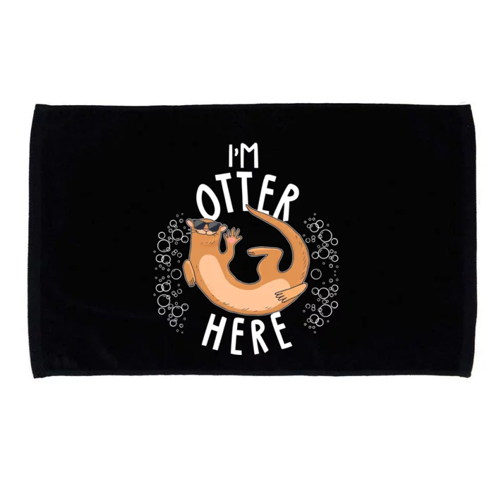 Funny I'm Otter Here Microfiber Hand Towel