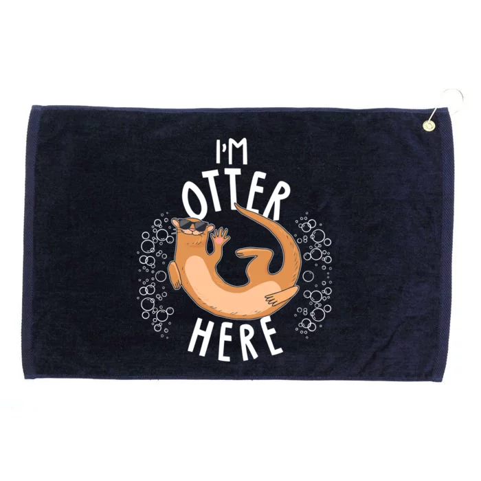 Funny I'm Otter Here Grommeted Golf Towel