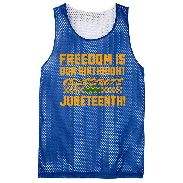 Freedom Is Our Birthright Celebrate Junenth! Gift Mesh Reversible Basketball Jersey Tank