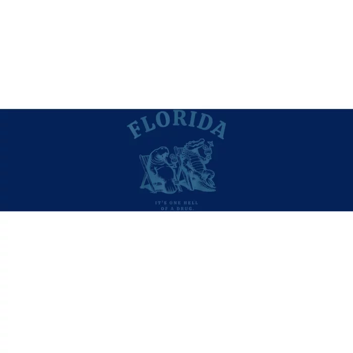 Florida ItS One Hell Of A Drug Funny Crocodile And Manatees Bumper Sticker