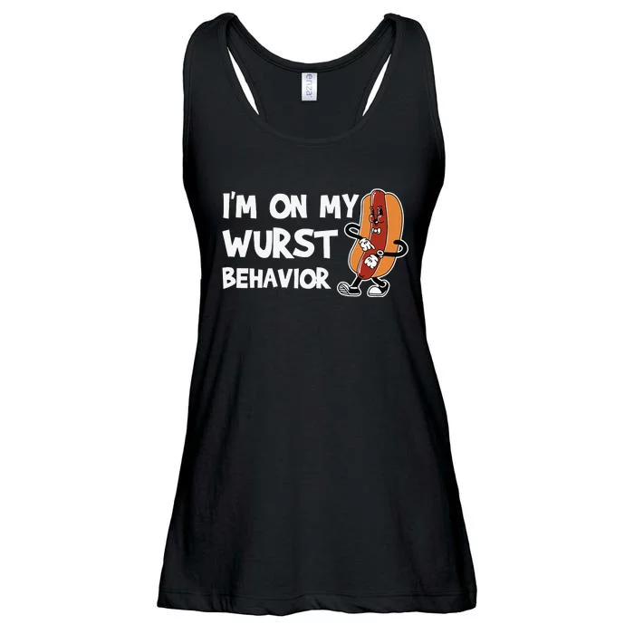 Funny I'm On My Wurst Behaviour German Sausage Wurst Ladies Essential Flowy Tank