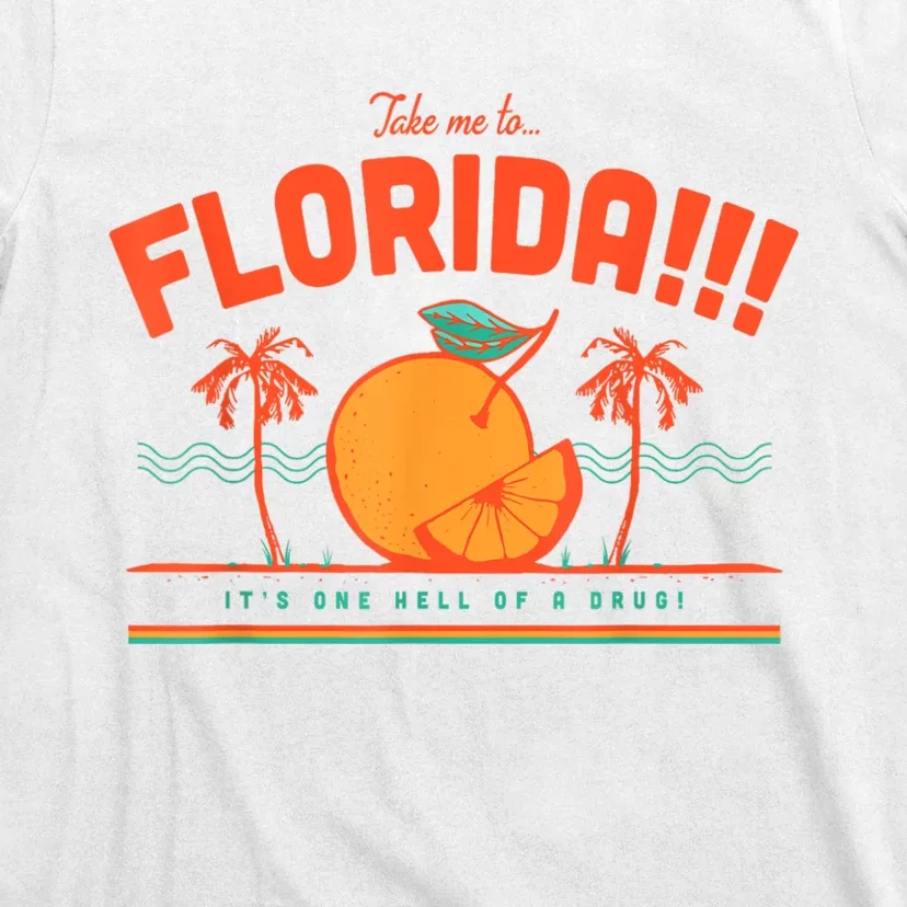 Florida ItS One Hell Of A Drug Funny Crocodile And Manatees T-Shirt