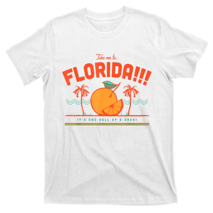 Florida ItS One Hell Of A Drug Funny Crocodile And Manatees T-Shirt