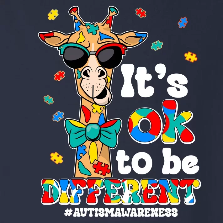 Funny ItS Ok To Be Different Autism Awareness Giraffe Toddler Long Sleeve Shirt