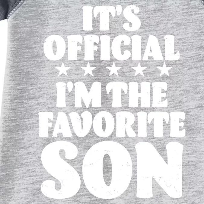 Funny Its Official Im The Favorite Son Infant Baby Jersey Bodysuit