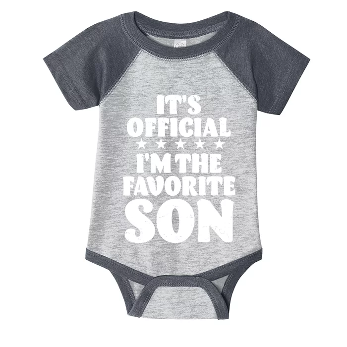 Funny Its Official Im The Favorite Son Infant Baby Jersey Bodysuit