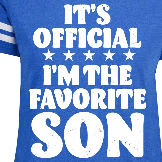 Funny Its Official Im The Favorite Son Enza Ladies Jersey Football T-Shirt