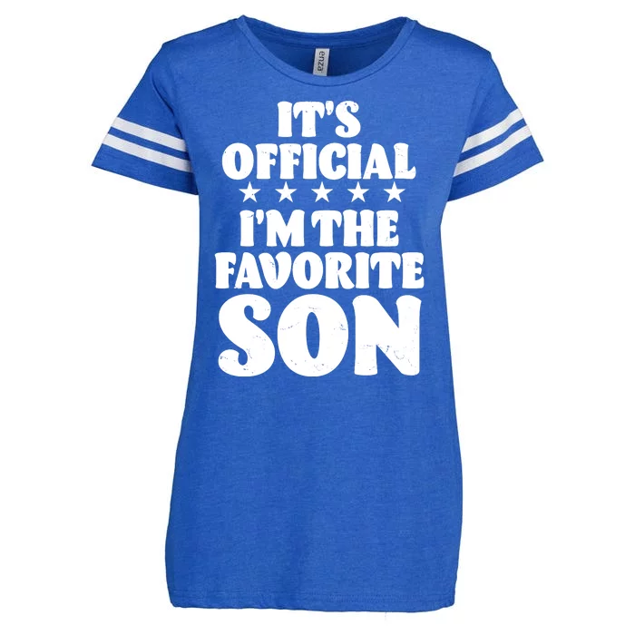 Funny Its Official Im The Favorite Son Enza Ladies Jersey Football T-Shirt