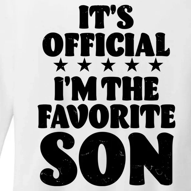 Funny Its Official Im The Favorite Son Womens CVC Long Sleeve Shirt