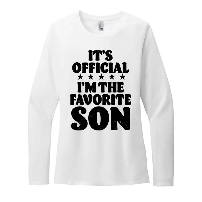 Funny Its Official Im The Favorite Son Womens CVC Long Sleeve Shirt