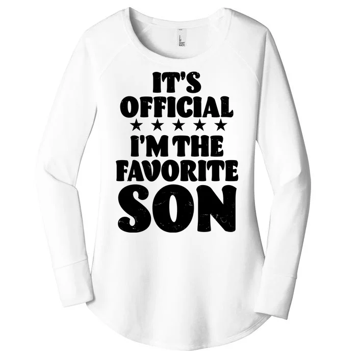 Funny Its Official Im The Favorite Son Women's Perfect Tri Tunic Long Sleeve Shirt