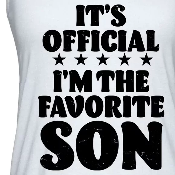 Funny Its Official Im The Favorite Son Ladies Essential Flowy Tank