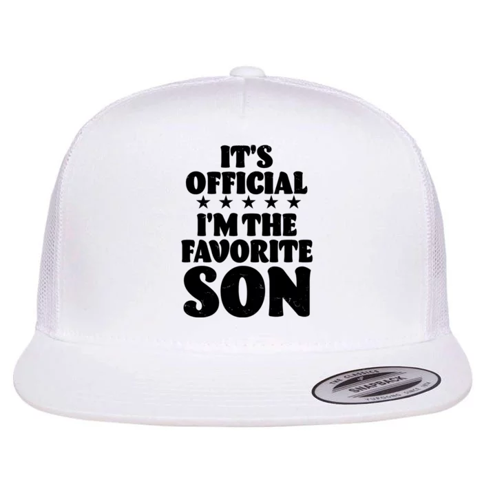 Funny Its Official Im The Favorite Son Flat Bill Trucker Hat