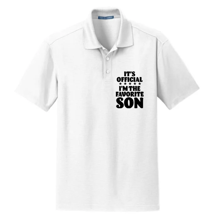 Funny Its Official Im The Favorite Son Dry Zone Grid Performance Polo