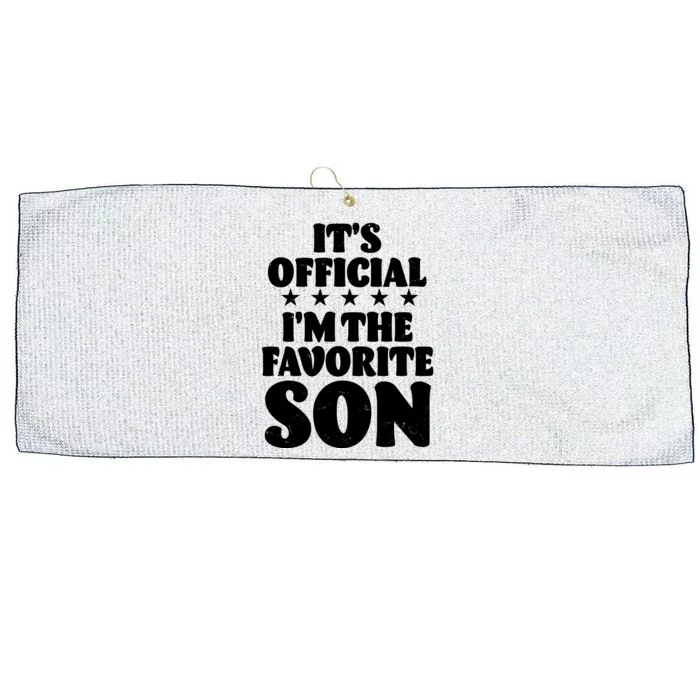 Funny Its Official Im The Favorite Son Large Microfiber Waffle Golf Towel