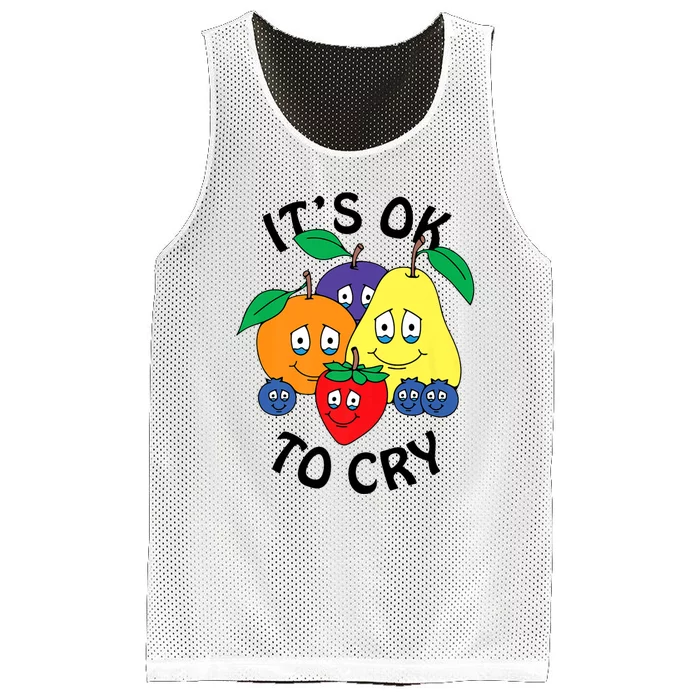 Fruits It’S Ok To Cry Mesh Reversible Basketball Jersey Tank