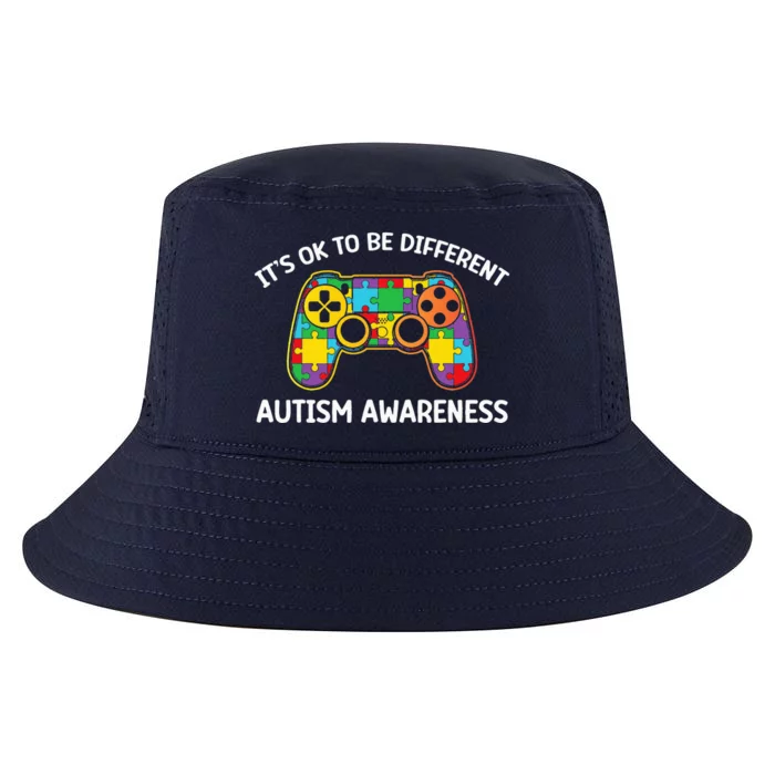 Funny Its Ok To Be Different Autism Awareness Cool Comfort Performance Bucket Hat