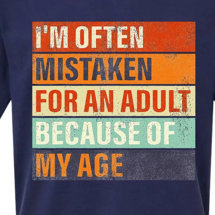 Funny IM Often Mistaken For An Adult Because Of My Age Sueded Cloud Jersey T-Shirt