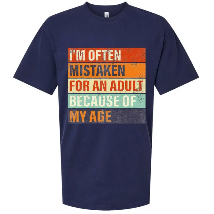 Funny IM Often Mistaken For An Adult Because Of My Age Sueded Cloud Jersey T-Shirt