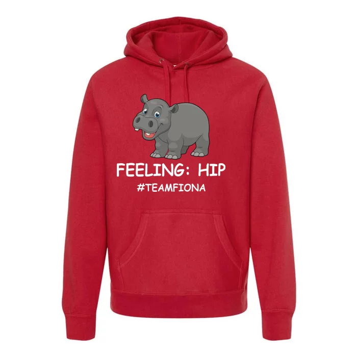 Fiona The Baby Hippo Feeling Hip Preemie Premium Hoodie