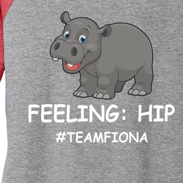 Fiona The Baby Hippo Feeling Hip Preemie Women's Tri-Blend 3/4-Sleeve Raglan Shirt