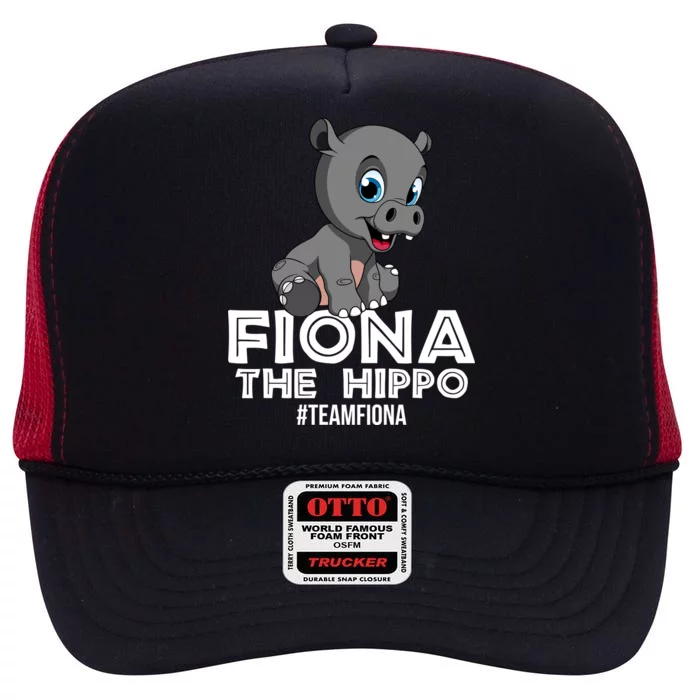 Fiona The Hippo #TeamFiona Hippopotamus Zoo High Crown Mesh Trucker Hat