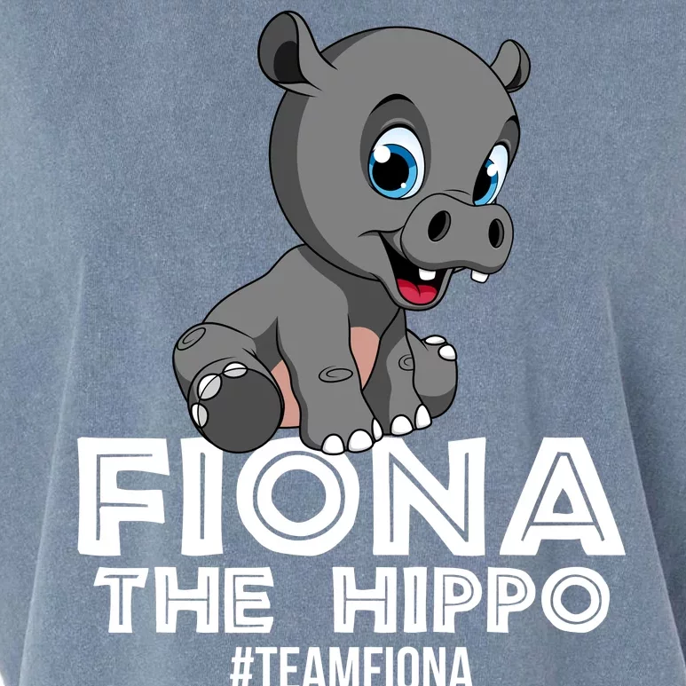 Fiona The Hippo #TeamFiona Hippopotamus Zoo Garment-Dyed Women's Muscle Tee