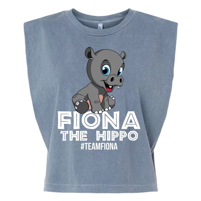 Fiona The Hippo #TeamFiona Hippopotamus Zoo Garment-Dyed Women's Muscle Tee