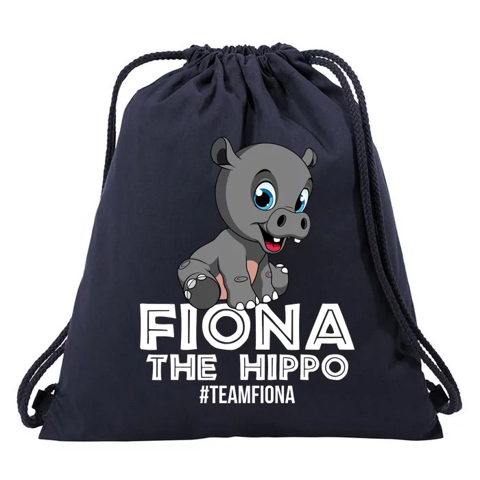 Fiona The Hippo #TeamFiona Hippopotamus Zoo Drawstring Bag