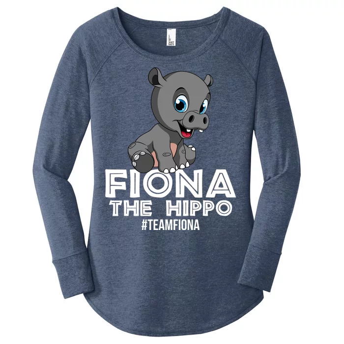 Fiona The Hippo #TeamFiona Hippopotamus Zoo Women's Perfect Tri Tunic Long Sleeve Shirt