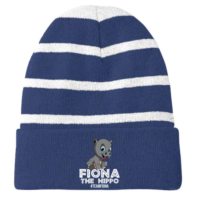 Fiona The Hippo #TeamFiona Hippopotamus Zoo Striped Beanie with Solid Band