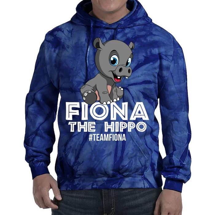 Fiona The Hippo #TeamFiona Hippopotamus Zoo Tie Dye Hoodie