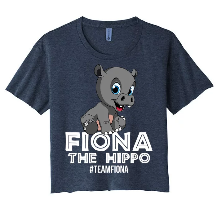 Fiona The Hippo #TeamFiona Hippopotamus Zoo Women's Crop Top Tee