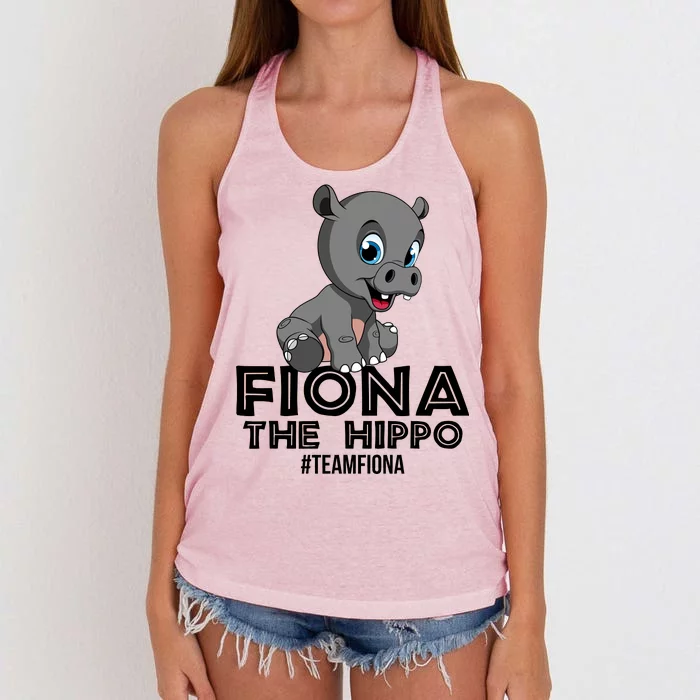 Fiona The Hippo #TeamFiona Hippopotamus Zoo Women's Knotted Racerback Tank