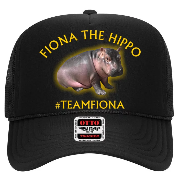 Fiona The Hippo #TeamFiona Photo High Crown Mesh Trucker Hat