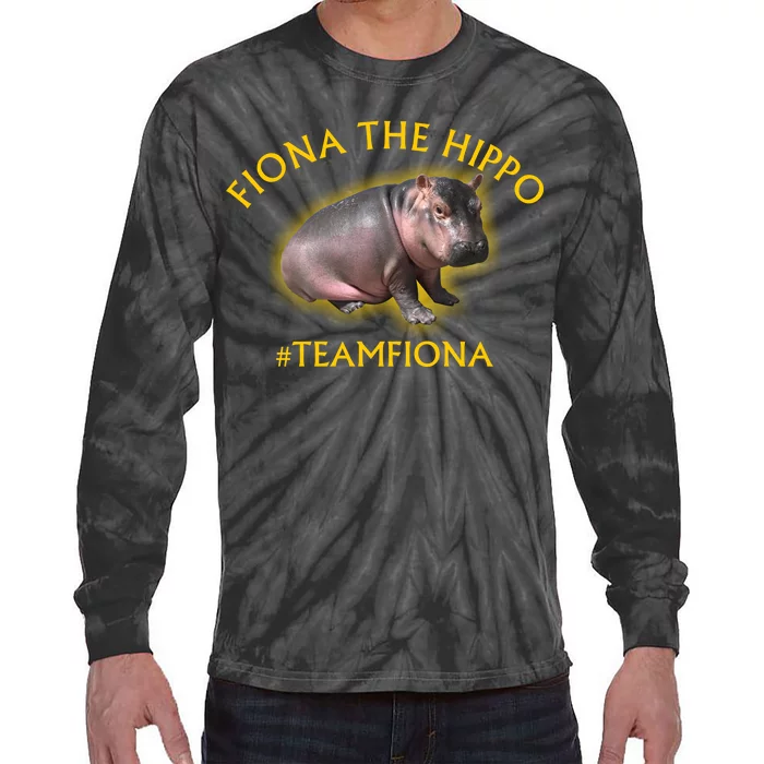 Fiona The Hippo #TeamFiona Photo Tie-Dye Long Sleeve Shirt