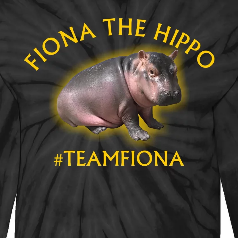 Fiona The Hippo #TeamFiona Photo Tie-Dye Long Sleeve Shirt