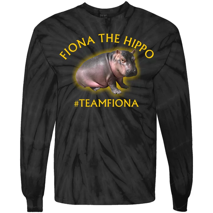 Fiona The Hippo #TeamFiona Photo Tie-Dye Long Sleeve Shirt