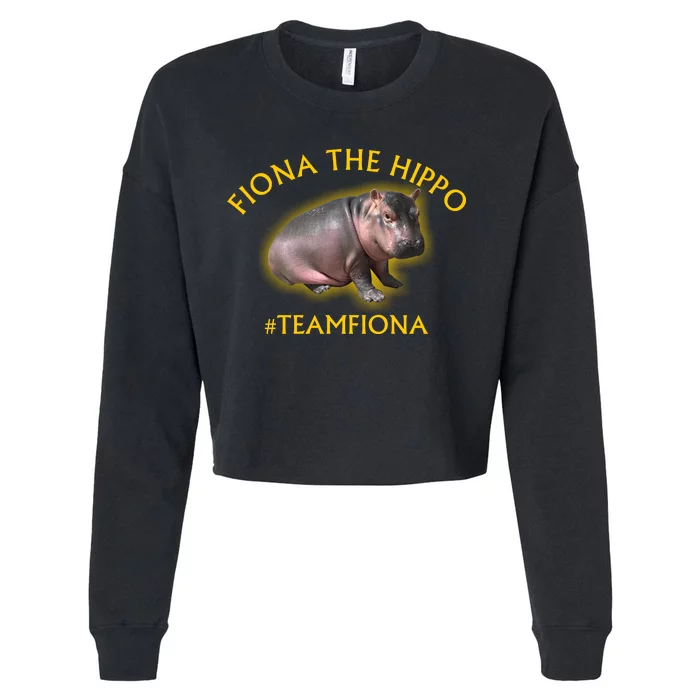 Fiona The Hippo #TeamFiona Photo Cropped Pullover Crew