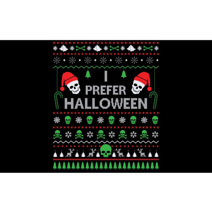 Funny I Prefer Halloween Christmas Sweater Best Ugly X-mas Bumper Sticker