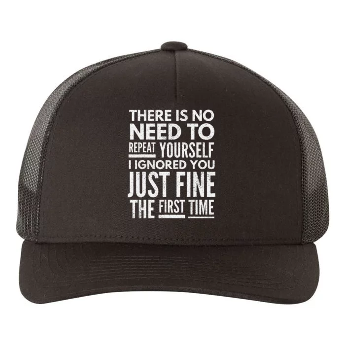 Funny Ignoring People Yupoong Adult 5-Panel Trucker Hat