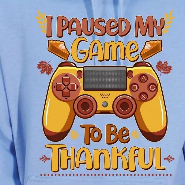 Funny I Paused My Game To Be Thankful Unisex Surf Hoodie