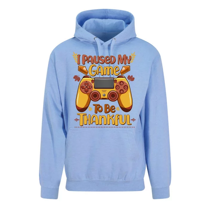 Funny I Paused My Game To Be Thankful Unisex Surf Hoodie