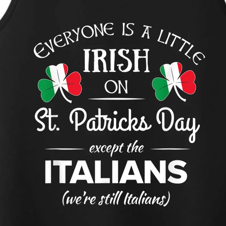 Funny Italian Pride Irish St. Patricks Day Italians Performance Tank