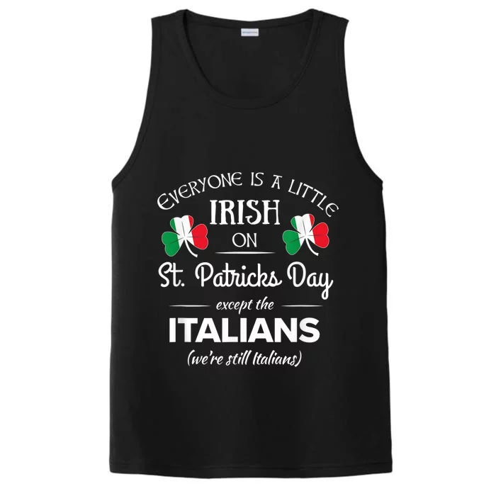 Funny Italian Pride Irish St. Patricks Day Italians Performance Tank