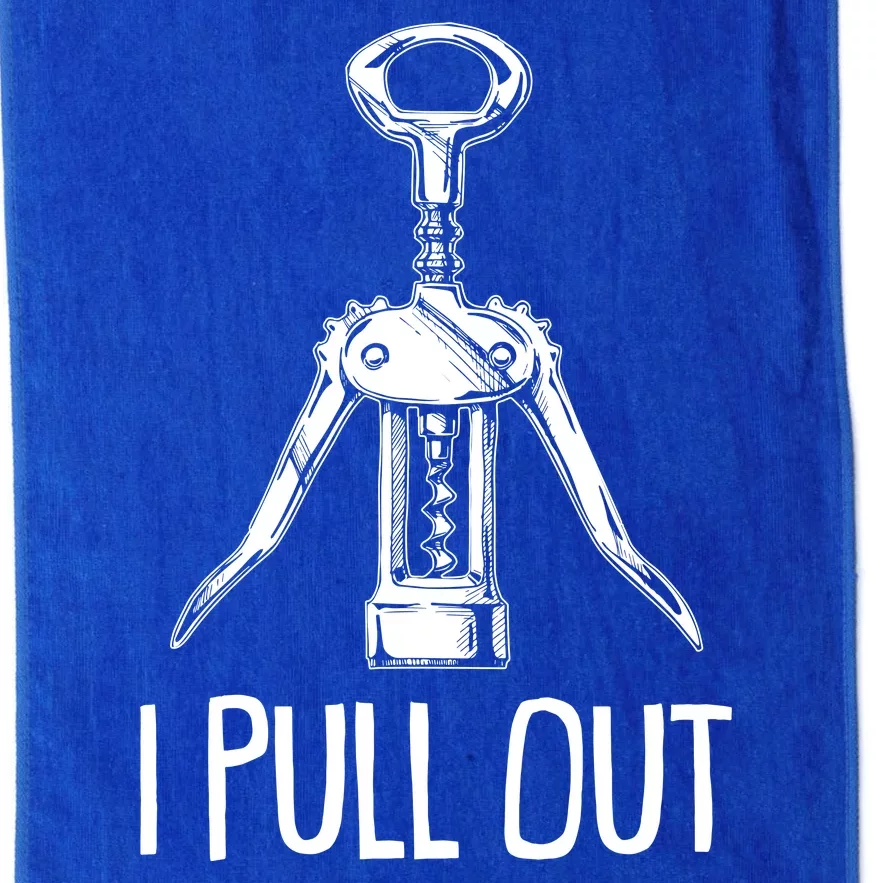 Funny I Pull Out Wine Corkscrew Platinum Collection Golf Towel