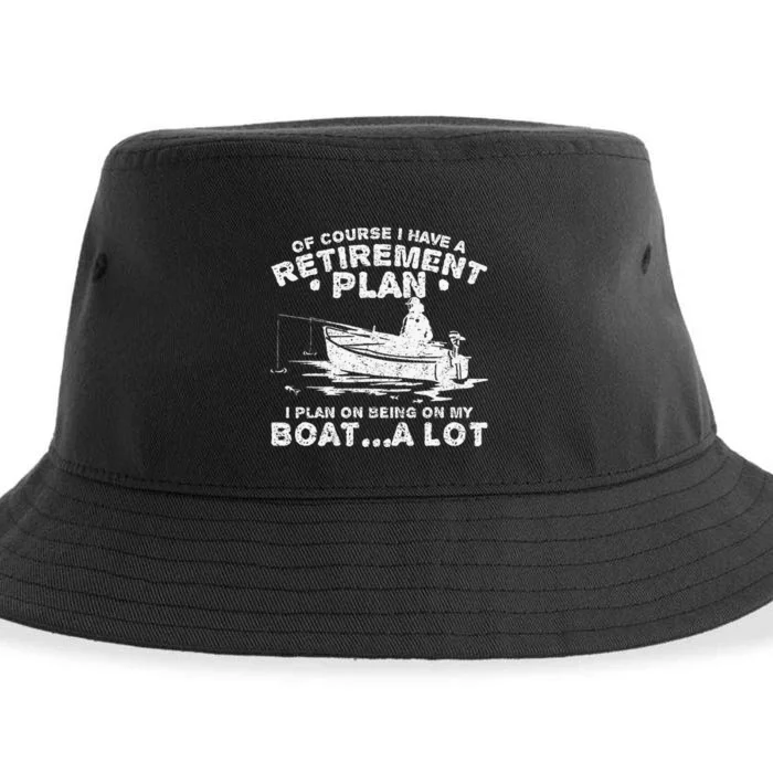 Funny I Plan On Beeing On My Boat Retirement Boat Sustainable Bucket Hat